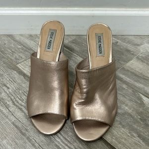 Rose gold mules